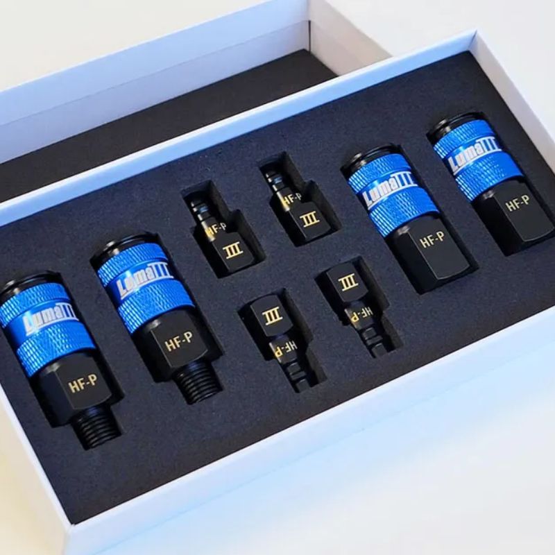 8 piece Luma III high flow paint fittings set